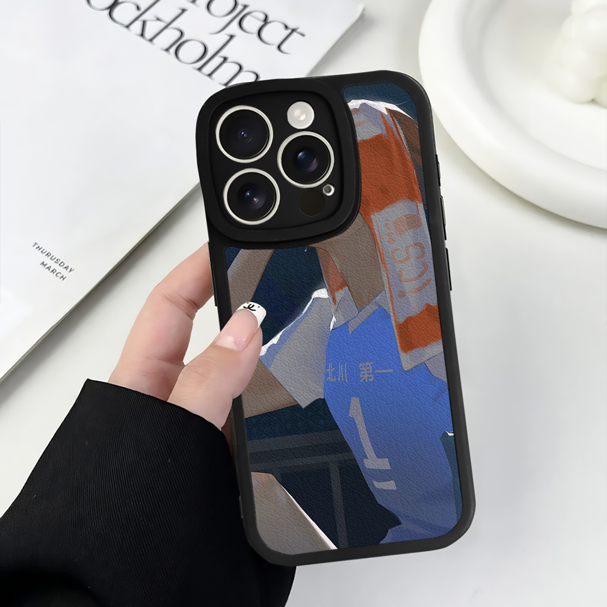 （画像用） ハイキュー!! Haikyu!! 【iPhone 16シリーズ対応】シリコンスマホケース（レザー調） 材質：シリコン